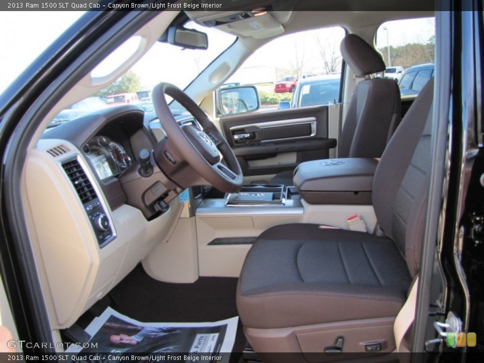 Canyon Brown/Light Frost Beige Interior Photo for the 2013 Ram 1500 SLT Quad Cab #77365605