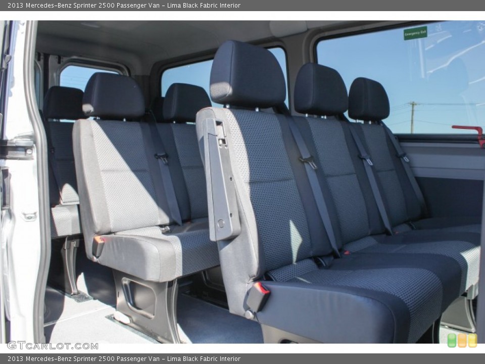 Lima Black Fabric Interior Rear Seat for the 2013 Mercedes-Benz Sprinter 2500 Passenger Van #77366269