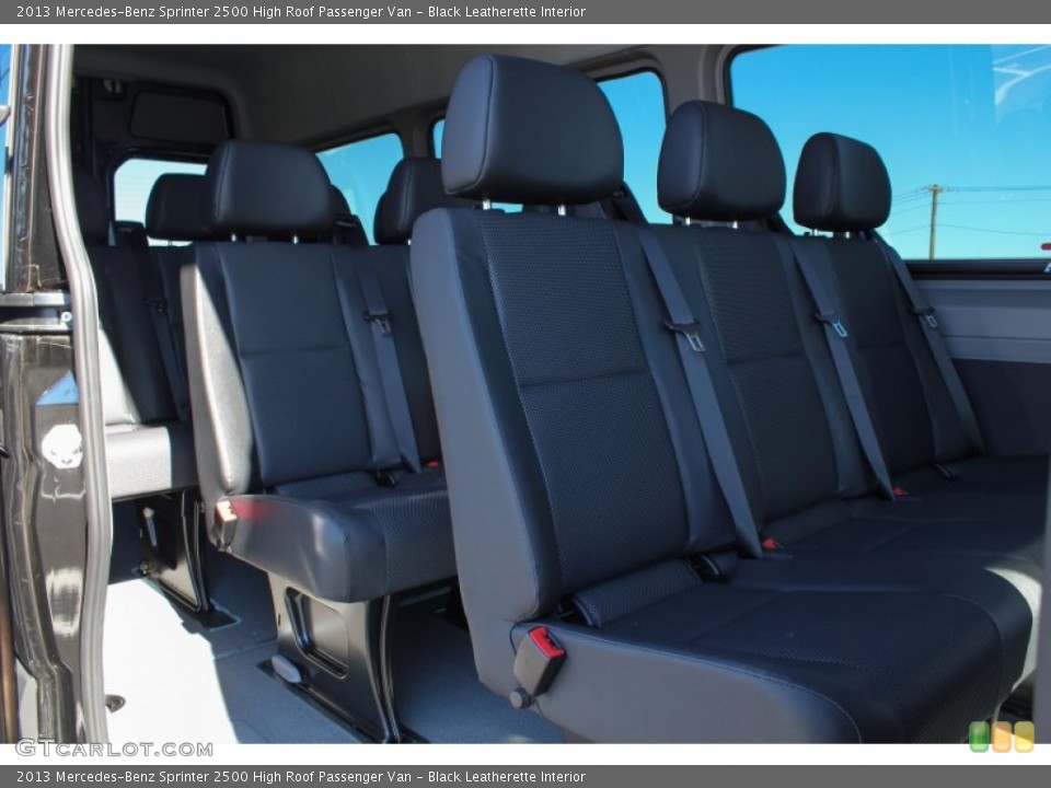 Black Leatherette Interior Rear Seat for the 2013 Mercedes-Benz Sprinter 2500 High Roof Passenger Van #77367516