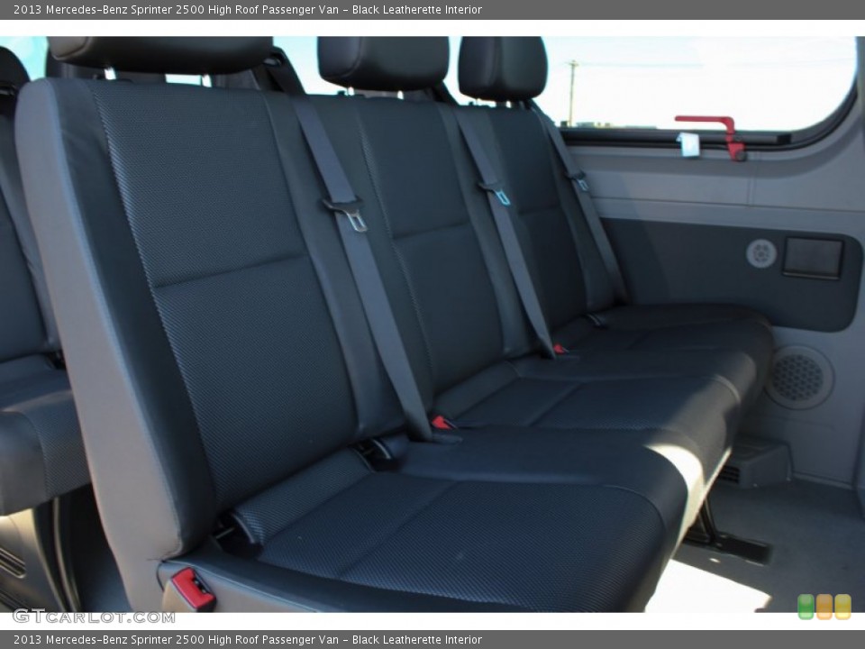 Black Leatherette Interior Rear Seat for the 2013 Mercedes-Benz Sprinter 2500 High Roof Passenger Van #77367564