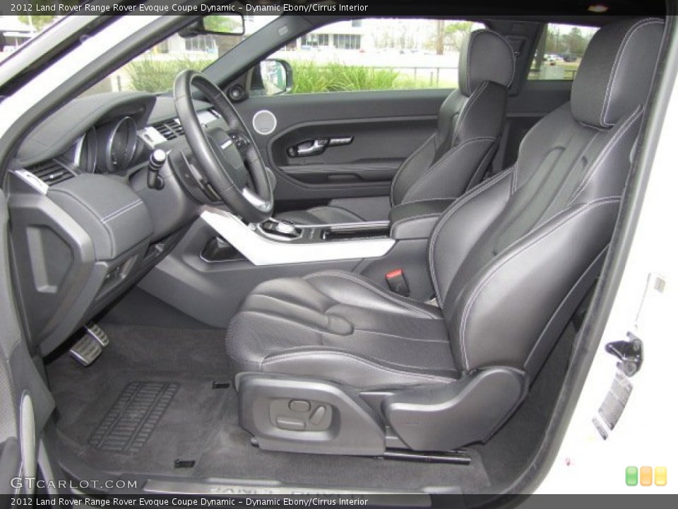 Dynamic Ebony/Cirrus Interior Photo for the 2012 Land Rover Range Rover Evoque Coupe Dynamic #77369575