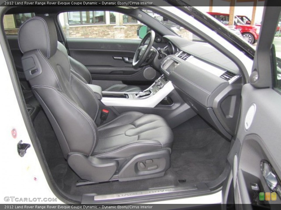 Dynamic Ebony/Cirrus Interior Front Seat for the 2012 Land Rover Range Rover Evoque Coupe Dynamic #77369622