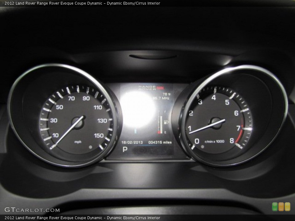Dynamic Ebony/Cirrus Interior Gauges for the 2012 Land Rover Range Rover Evoque Coupe Dynamic #77369872