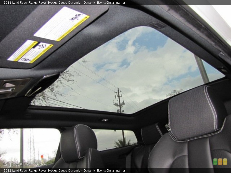 Dynamic Ebony/Cirrus Interior Sunroof for the 2012 Land Rover Range Rover Evoque Coupe Dynamic #77370171