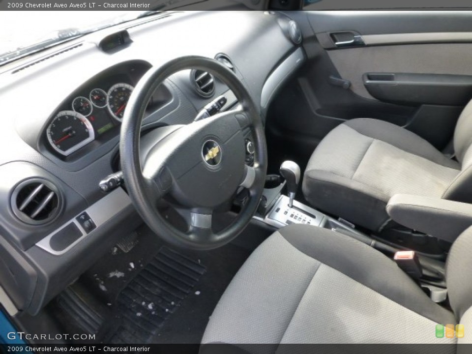 Charcoal Interior Prime Interior for the 2009 Chevrolet Aveo Aveo5 LT #77370527