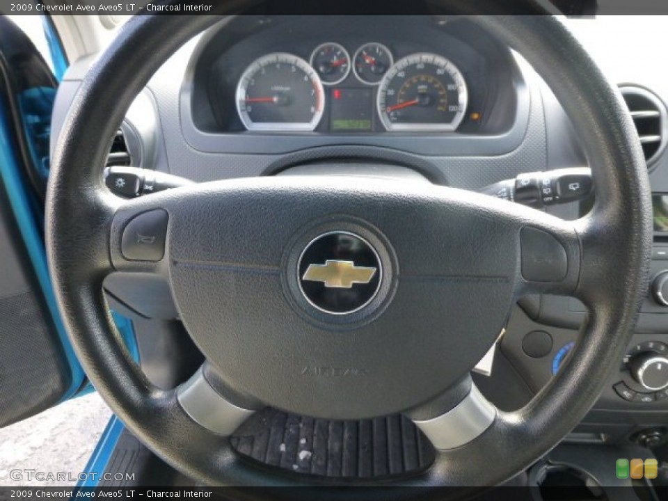 Charcoal Interior Steering Wheel for the 2009 Chevrolet Aveo Aveo5 LT #77370575