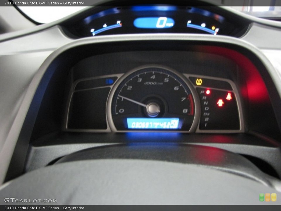 Gray Interior Gauges for the 2010 Honda Civic DX-VP Sedan #77371332