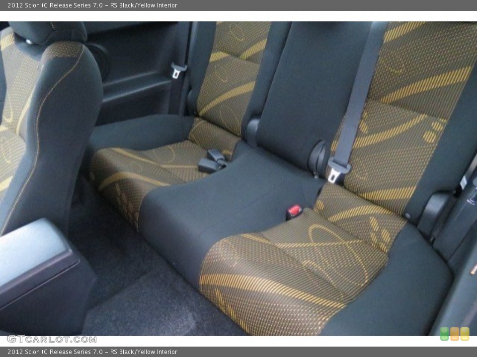 RS Black/Yellow Interior Rear Seat for the 2012 Scion tC Release Series 7.0 #77371701