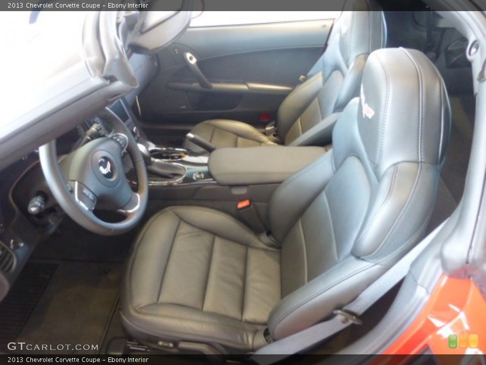 Ebony Interior Front Seat for the 2013 Chevrolet Corvette Coupe #77372187