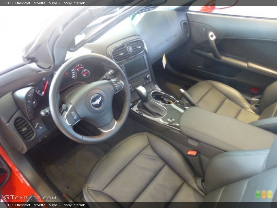 Ebony Interior Photo for the 2013 Chevrolet Corvette Coupe #77372208