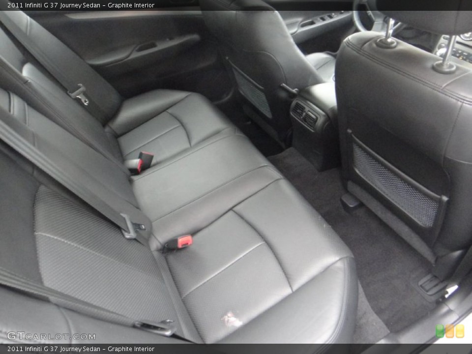 Graphite Interior Rear Seat for the 2011 Infiniti G 37 Journey Sedan #77372271