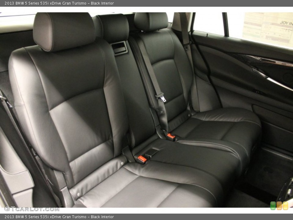 Black Interior Rear Seat for the 2013 BMW 5 Series 535i xDrive Gran Turismo #77372534