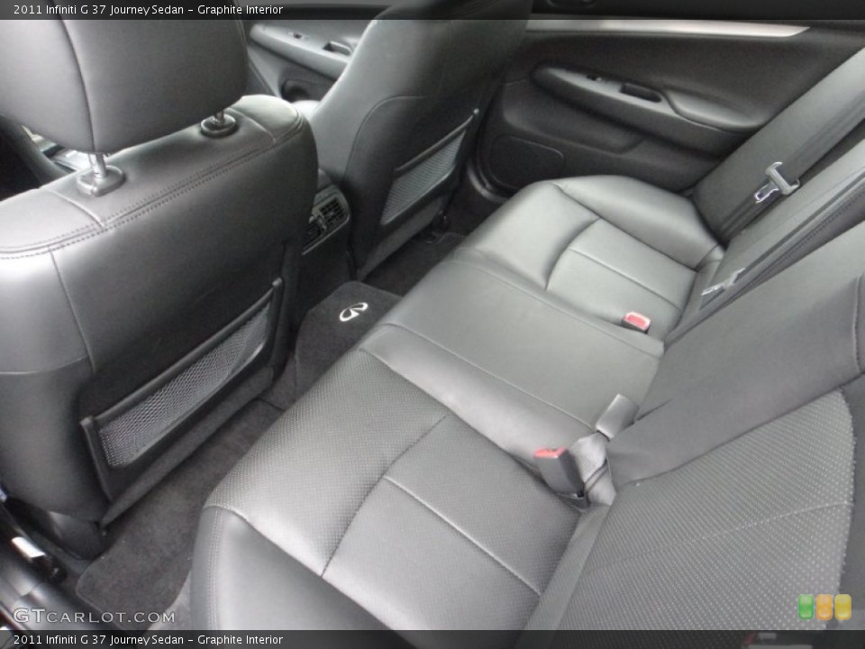 Graphite Interior Rear Seat for the 2011 Infiniti G 37 Journey Sedan #77372735