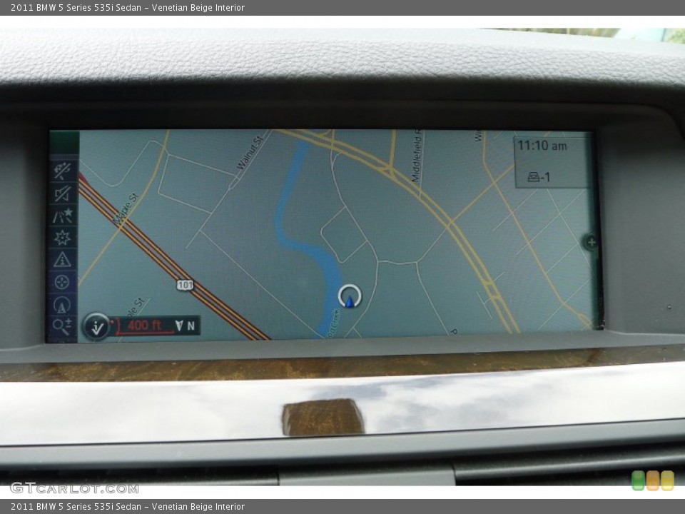 Venetian Beige Interior Navigation for the 2011 BMW 5 Series 535i Sedan #77373232