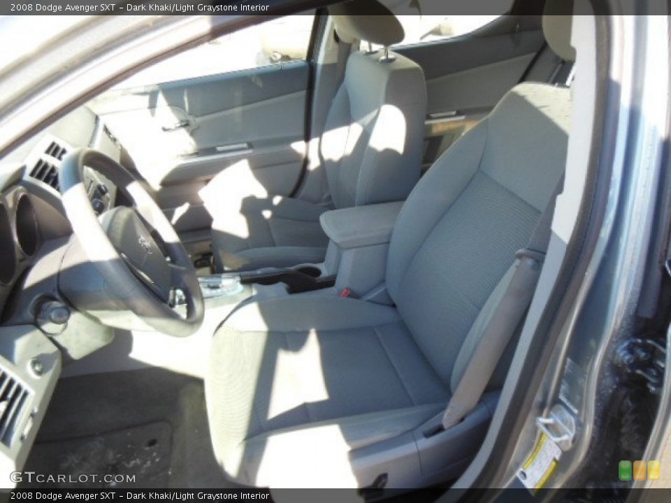 Dark Khaki/Light Graystone Interior Front Seat for the 2008 Dodge Avenger SXT #77373912