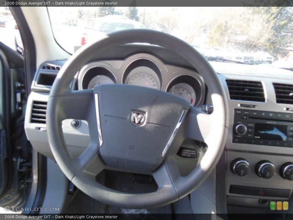 Dark Khaki/Light Graystone Interior Steering Wheel for the 2008 Dodge Avenger SXT #77373987