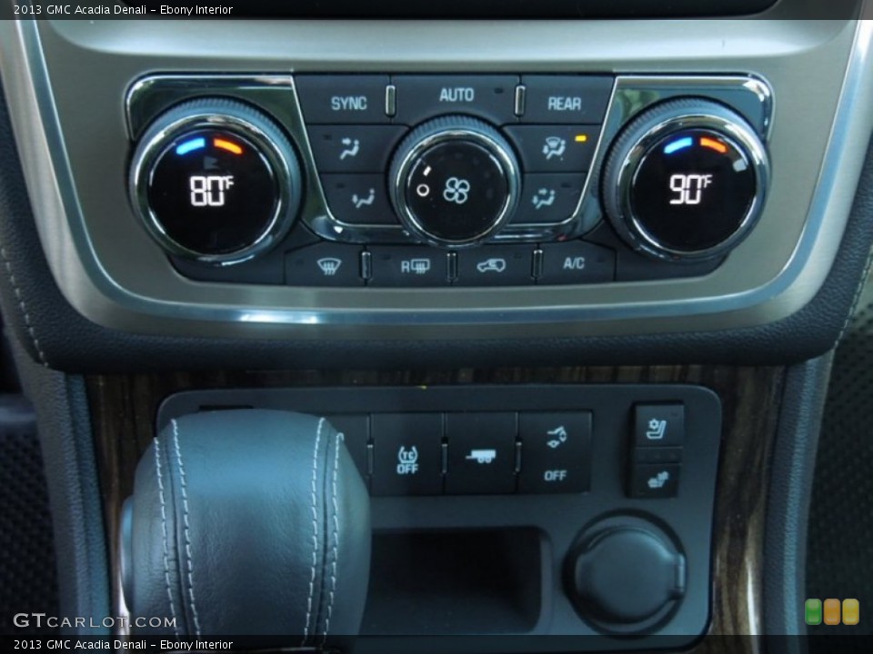 Ebony Interior Controls for the 2013 GMC Acadia Denali #77375479
