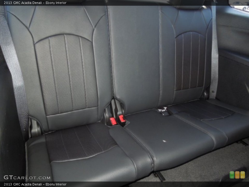 Ebony Interior Rear Seat for the 2013 GMC Acadia Denali #77375682