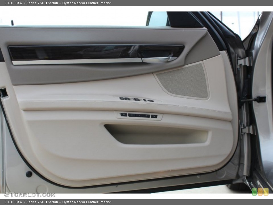 Oyster Nappa Leather Interior Door Panel for the 2010 BMW 7 Series 750Li Sedan #77376045