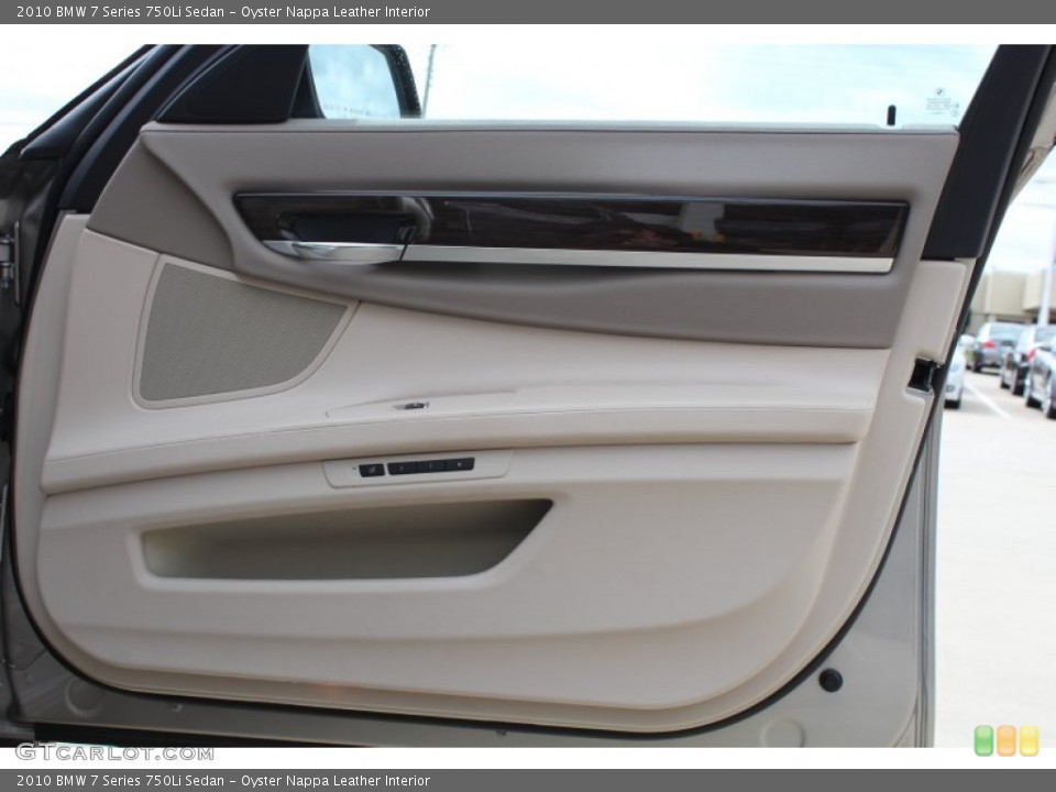 Oyster Nappa Leather Interior Door Panel for the 2010 BMW 7 Series 750Li Sedan #77376087