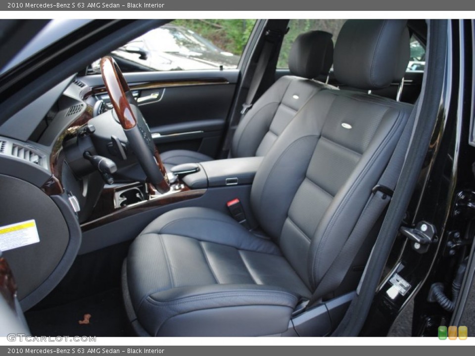 Black Interior Front Seat for the 2010 Mercedes-Benz S 63 AMG Sedan #77376119