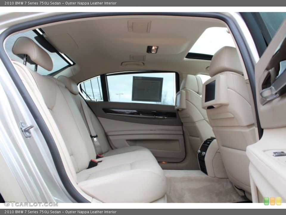 Oyster Nappa Leather Interior Rear Seat for the 2010 BMW 7 Series 750Li Sedan #77376192