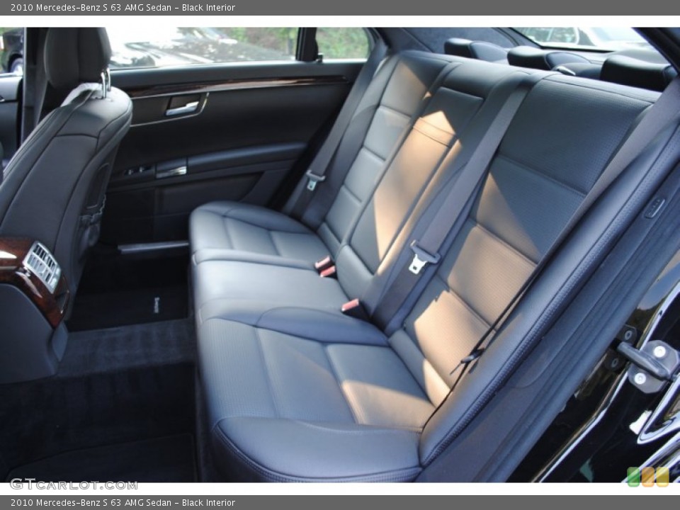 Black Interior Rear Seat for the 2010 Mercedes-Benz S 63 AMG Sedan #77376231