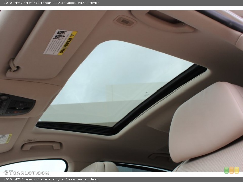 Oyster Nappa Leather Interior Sunroof for the 2010 BMW 7 Series 750Li Sedan #77376251