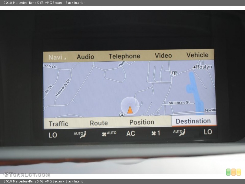 Black Interior Navigation for the 2010 Mercedes-Benz S 63 AMG Sedan #77376297