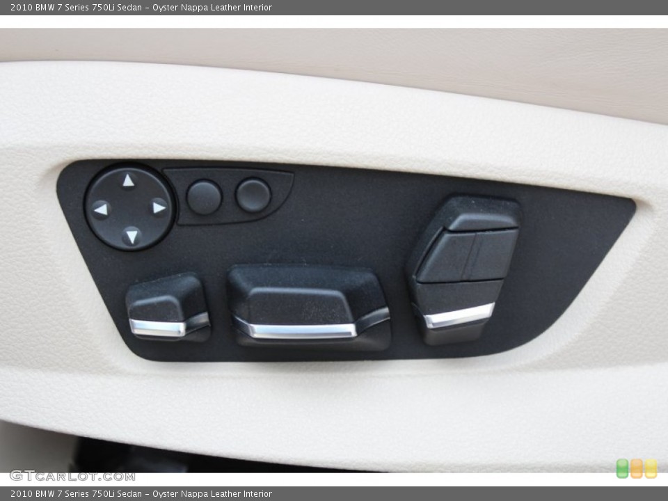 Oyster Nappa Leather Interior Controls for the 2010 BMW 7 Series 750Li Sedan #77376366