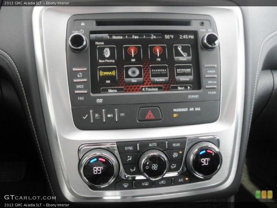 Ebony Interior Controls for the 2013 GMC Acadia SLT #77376618