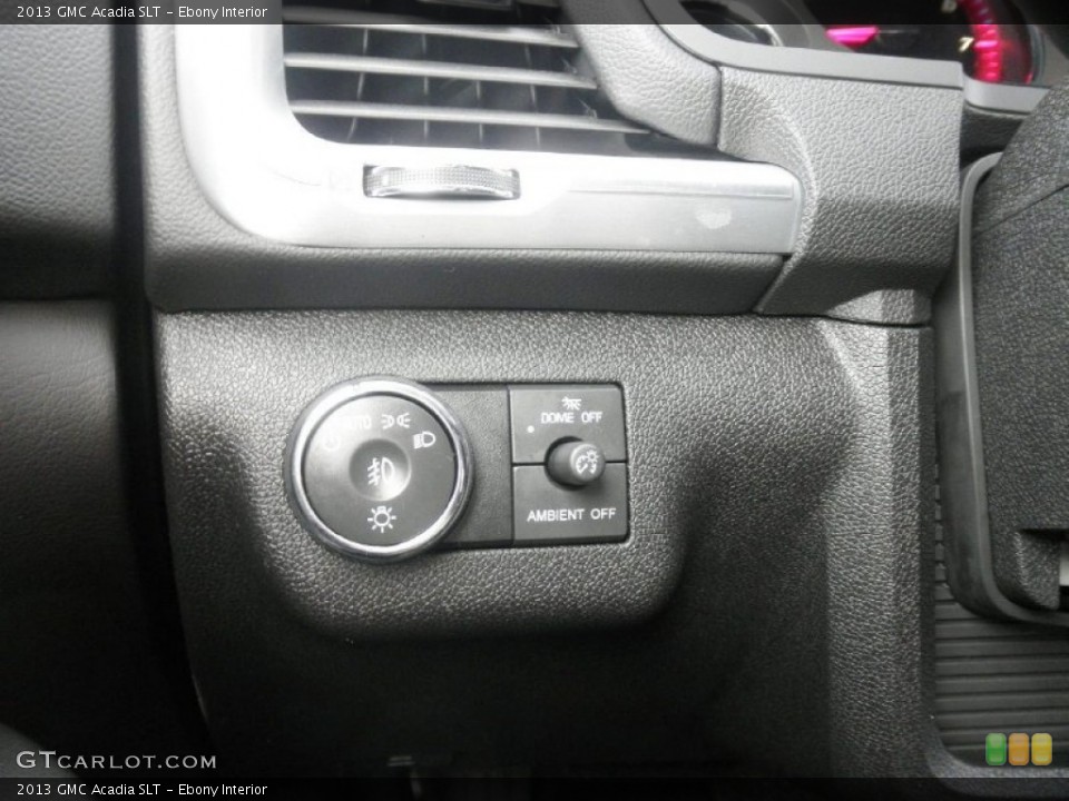 Ebony Interior Controls for the 2013 GMC Acadia SLT #77376884
