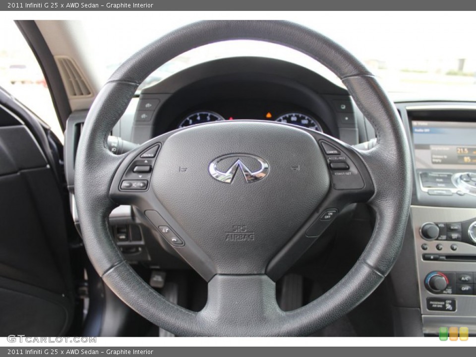 Graphite Interior Steering Wheel for the 2011 Infiniti G 25 x AWD Sedan #77377467