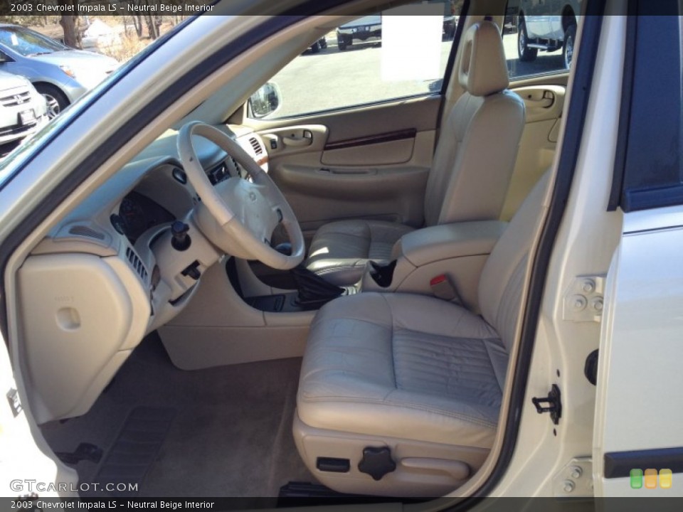 Neutral Beige Interior Front Seat for the 2003 Chevrolet Impala LS #77377485