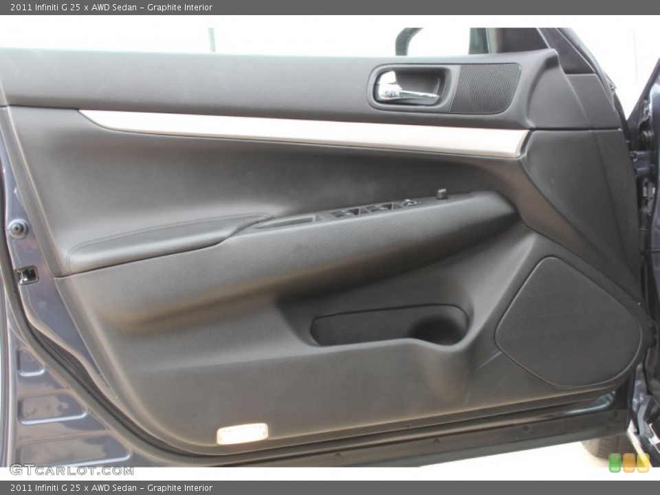 Graphite Interior Door Panel for the 2011 Infiniti G 25 x AWD Sedan #77377515