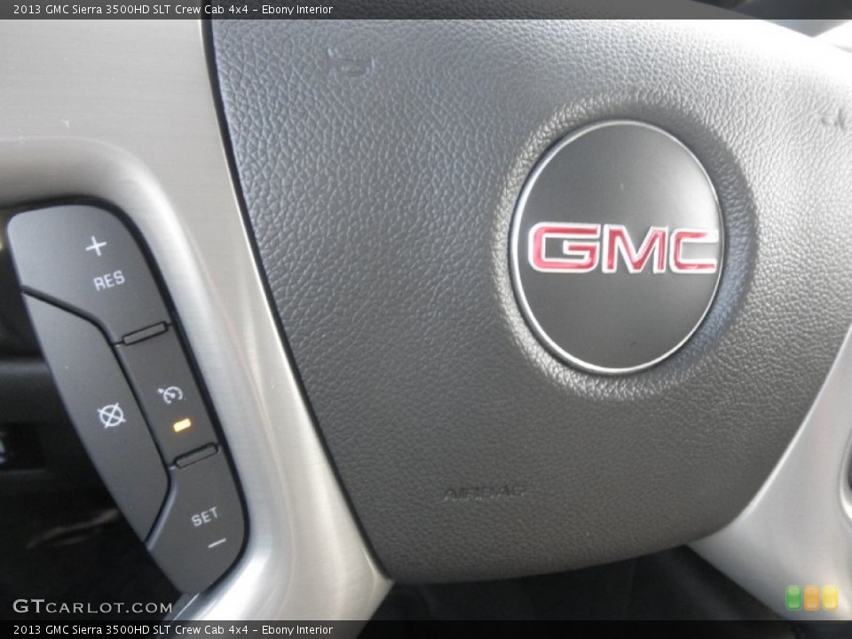 Ebony Interior Controls for the 2013 GMC Sierra 3500HD SLT Crew Cab 4x4 #77377635