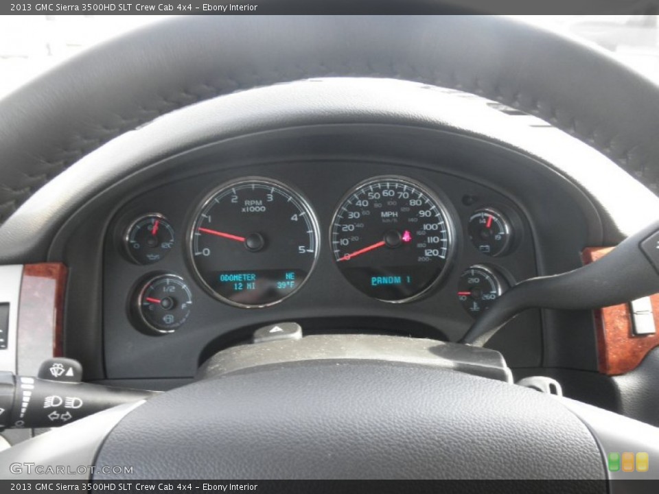 Ebony Interior Gauges for the 2013 GMC Sierra 3500HD SLT Crew Cab 4x4 #77377658