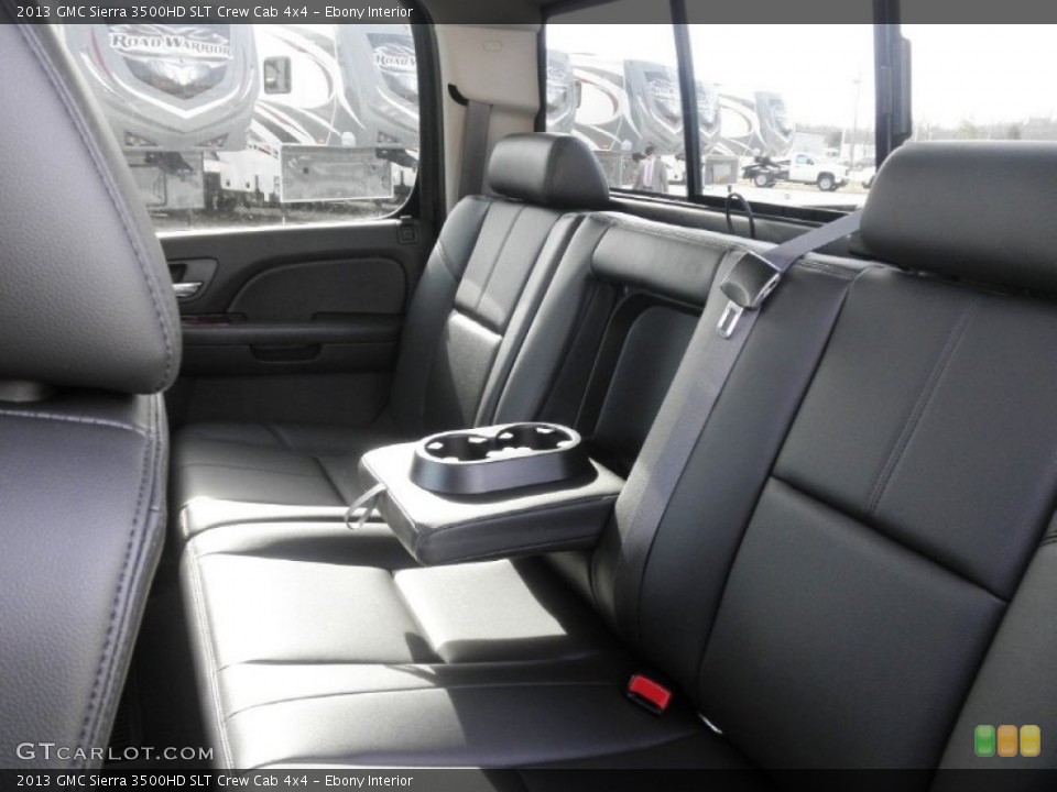 Ebony Interior Rear Seat for the 2013 GMC Sierra 3500HD SLT Crew Cab 4x4 #77377819