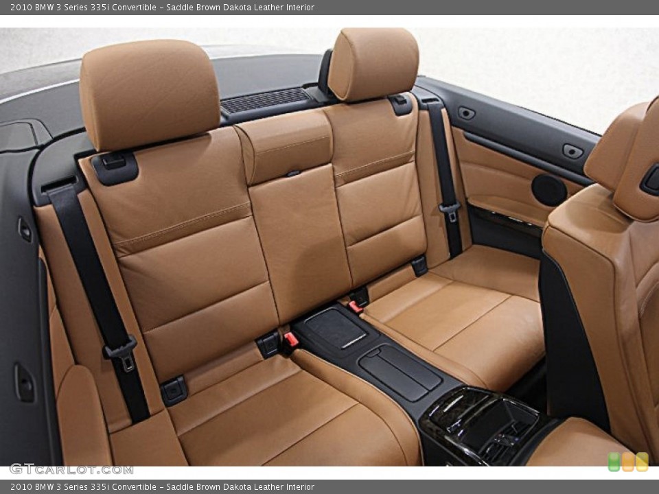 Saddle Brown Dakota Leather Interior Rear Seat for the 2010 BMW 3 Series 335i Convertible #77378209