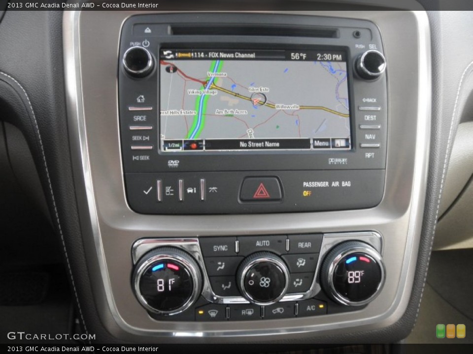 Cocoa Dune Interior Navigation for the 2013 GMC Acadia Denali AWD #77378232