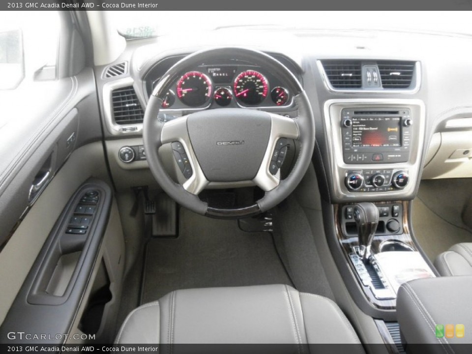 Cocoa Dune Interior Dashboard for the 2013 GMC Acadia Denali AWD #77378563