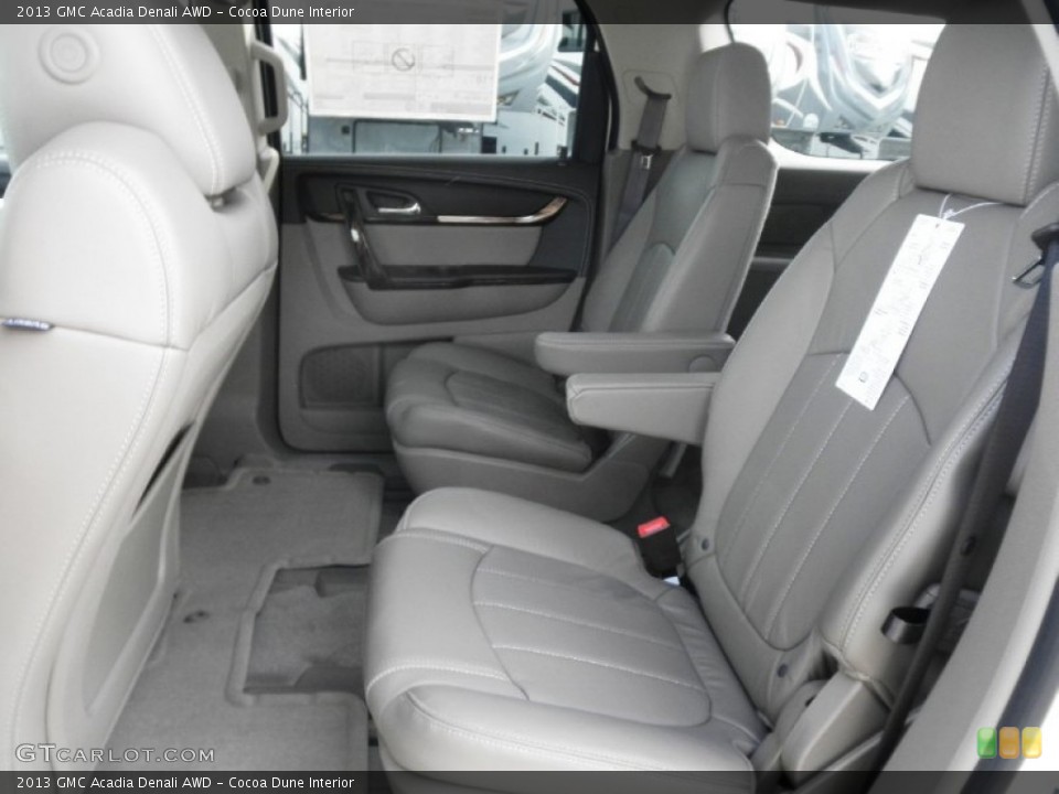 Cocoa Dune Interior Rear Seat for the 2013 GMC Acadia Denali AWD #77378627