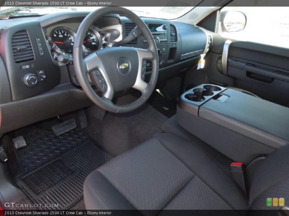 Ebony Interior Prime Interior for the 2013 Chevrolet Silverado 1500 LT Crew Cab #77378694