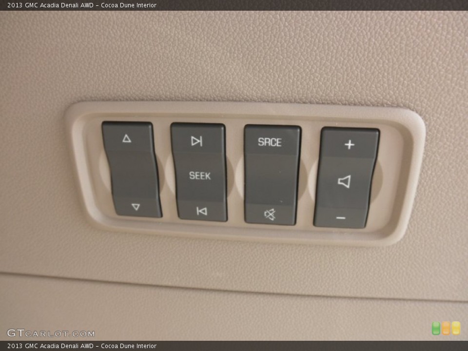 Cocoa Dune Interior Controls for the 2013 GMC Acadia Denali AWD #77378736