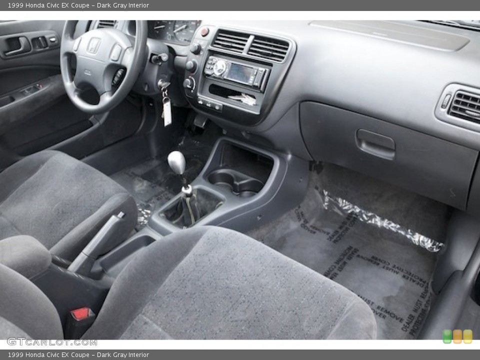 Dark Gray Interior Dashboard for the 1999 Honda Civic EX Coupe #77379272