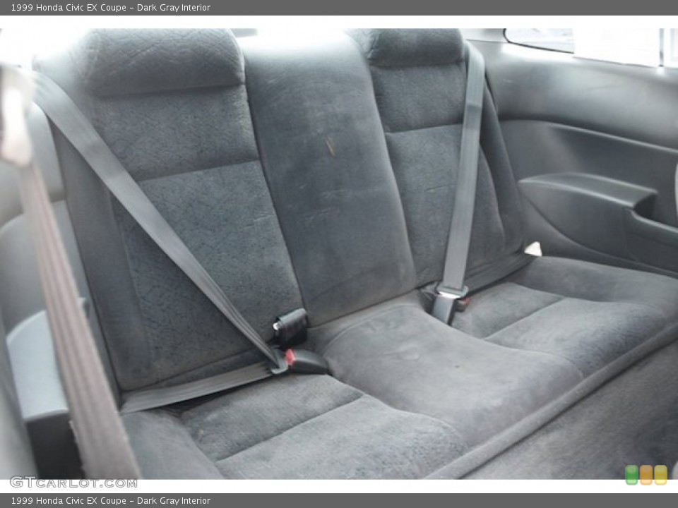 Dark Gray Interior Rear Seat for the 1999 Honda Civic EX Coupe #77379291