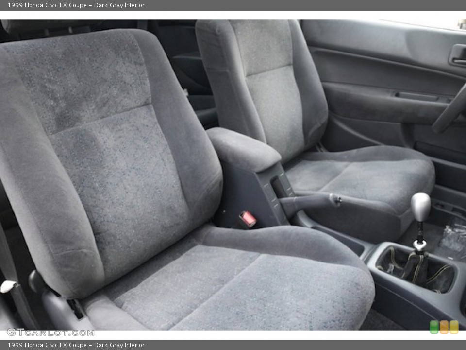 Dark Gray Interior Front Seat for the 1999 Honda Civic EX Coupe #77379308