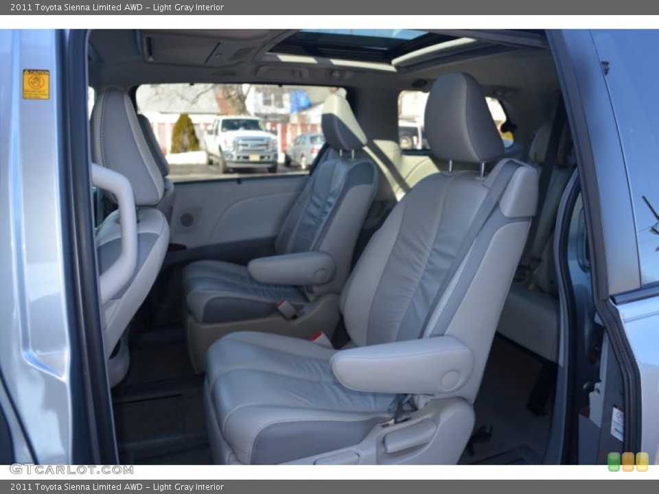 Light Gray Interior Rear Seat for the 2011 Toyota Sienna Limited AWD #77381013