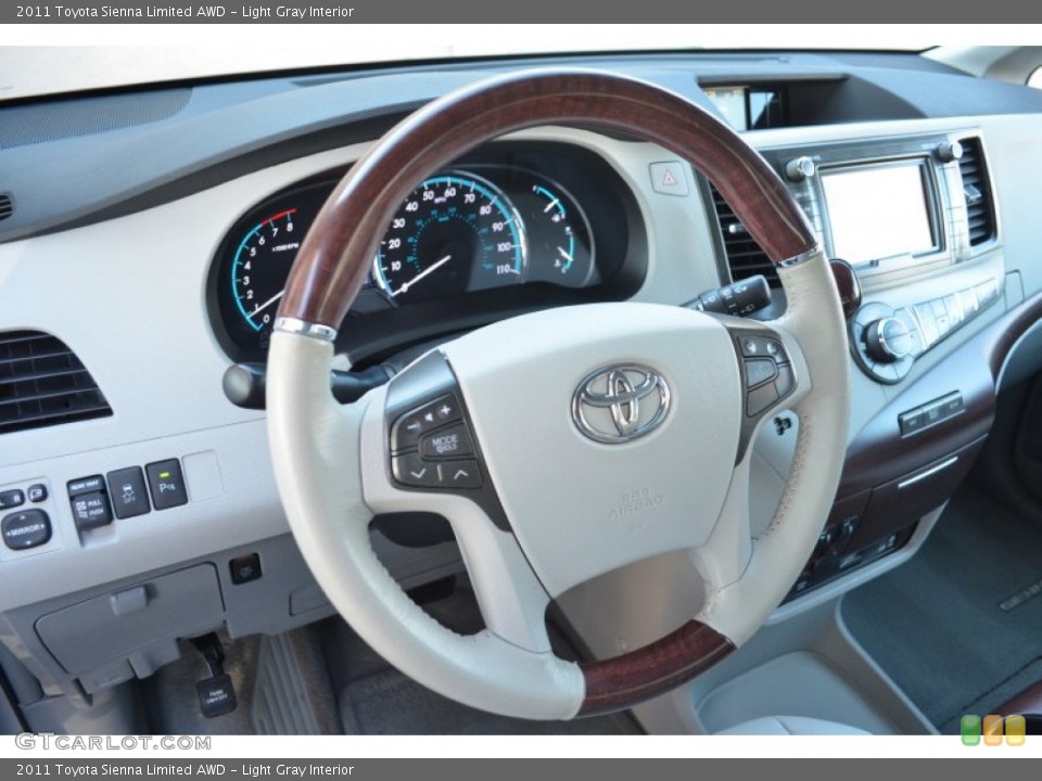 Light Gray Interior Steering Wheel for the 2011 Toyota Sienna Limited AWD #77381144