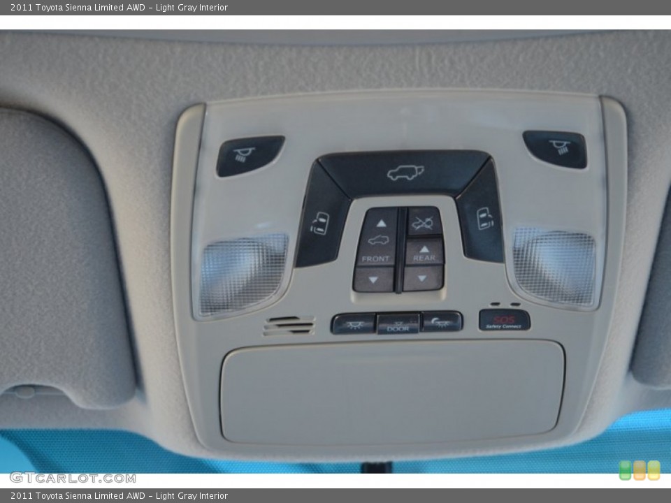 Light Gray Interior Controls for the 2011 Toyota Sienna Limited AWD #77381487